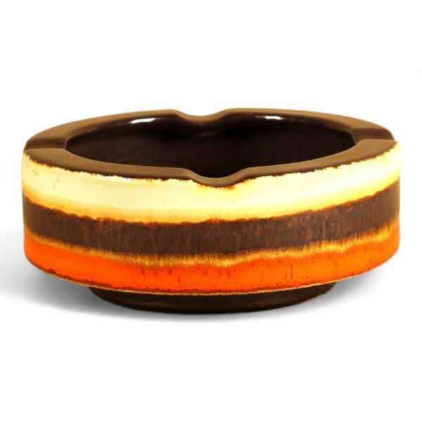 SOLD   Vintage Circular Ceramic Pottery Cigar Ashtray