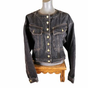 90's Kathleen Madden Black Jean Jacket