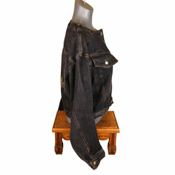 90's Kathleen Madden Black Jean Jacket - Image 4