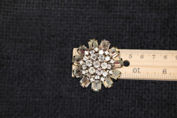 Vintage Signed Weiss Rhinestone Brooch - Image 4