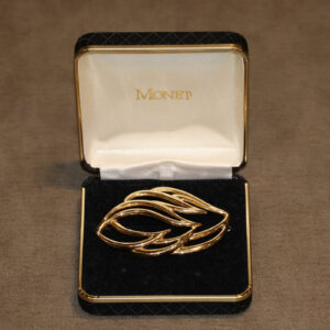 Vintage Signed Monet Brooch with Box