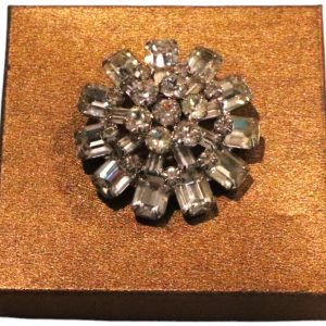 Vintage Signed Weiss Rhinestone Brooch