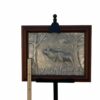 Vintage Silver Elk Plaque In A Solid Oak Frame - Image 2