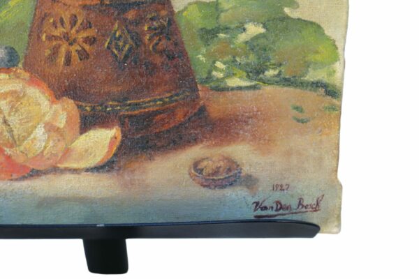 Antique Signed With Year Still Life Oil Painting On Canvas - Image 4