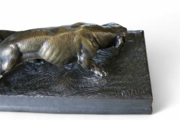 Vintage French Art Deco Signed Bronze of Pointer Dogs - Image 5