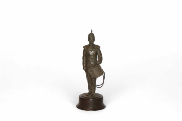 Cold-Cast Bronze Resin of a Military Figure with a Drum by Peter Hicks - Image 2