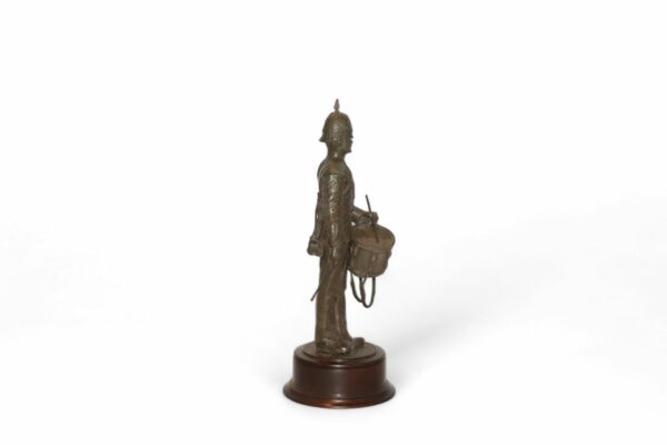 Cold-Cast Bronze Resin of a Military Figure with a Drum by Peter Hicks - Image 5