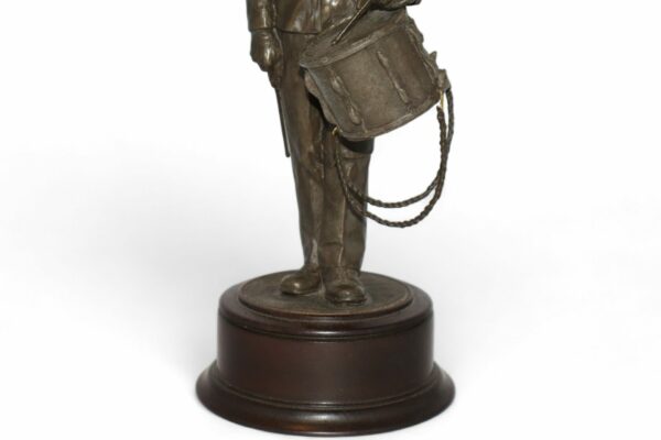 Cold-Cast Bronze Resin of a Military Figure with a Drum by Peter Hicks - Image 6