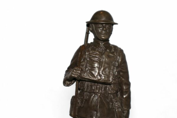 Cold Cast Bronze Resin of a WW1 British Soldier by Peter Hicks