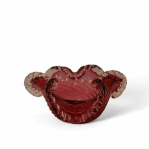 60s Chalet Cranberry Glass Bowl