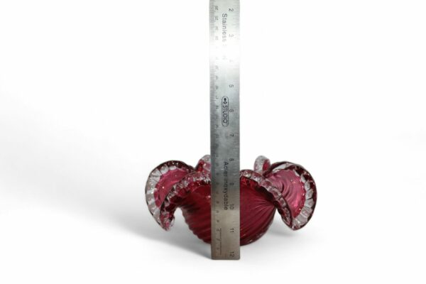 60s Chalet Cranberry Glass Bowl - Image 8