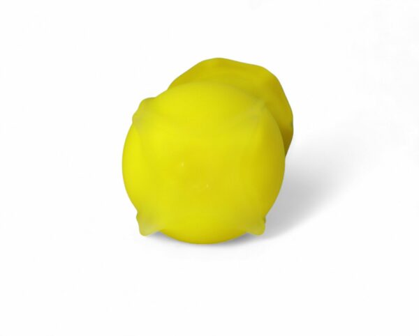 Vintage Frosted Yellow with White Marano-style Art Glass Vase - Image 6