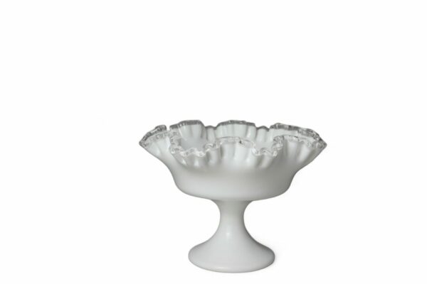 Vintage Fenton Silver Crest Milk Glass - Image 3