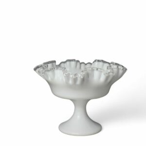 Vintage Fenton Silver Crest Milk Glass