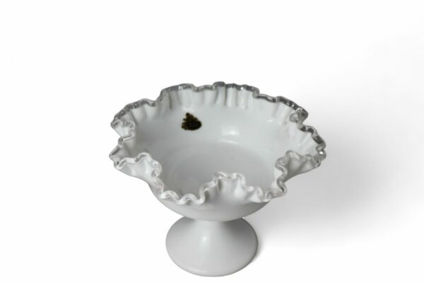 Vintage Fenton Silver Crest Milk Glass - Image 2