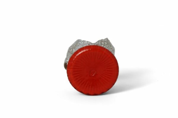 Vintage Hand-Blown Small Orange Basket - Image 6