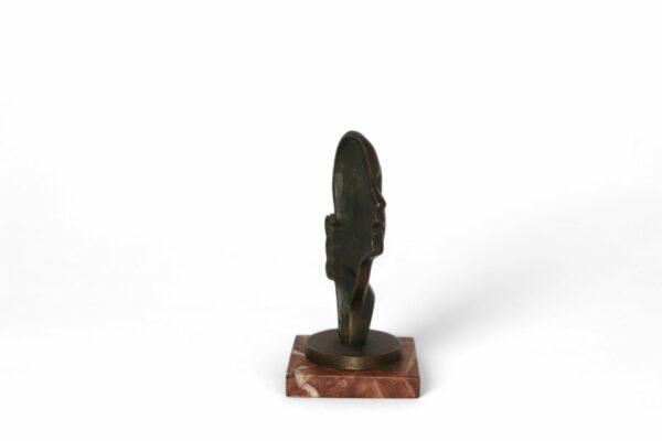 Art Deco Bronze Female Bust on a Marble Base - Image 2