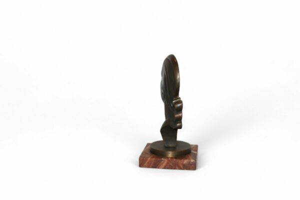 Art Deco Bronze Female Bust on a Marble Base - Image 4