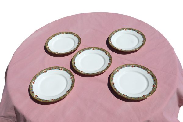 5 Vintage Limoges Luncheon Plates Designed by Emile Madesclaire - Image 4