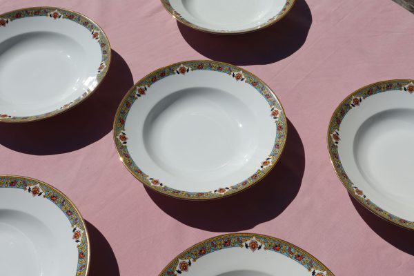 6 Vintage Limoges Soup Plates Designed by Emile Madesclaire - Image 4