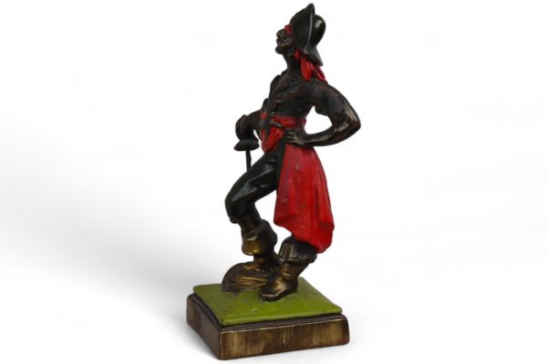 Vintage Pompeian Bronze Sculpture of a Pirate Signed by Paul Herzel - Image 3