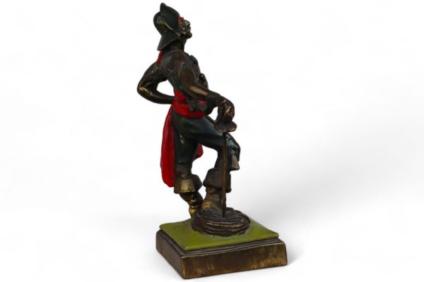 Vintage Pompeian Bronze Sculpture of a Pirate Signed by Paul Herzel - Image 5