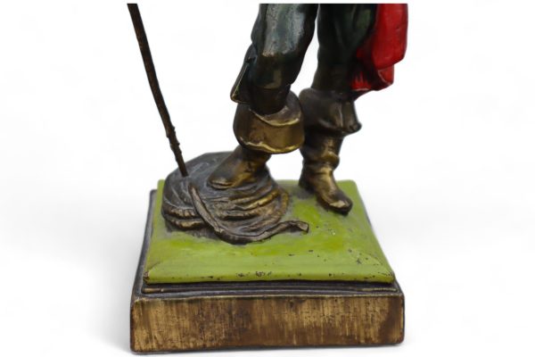 Vintage Pompeian Bronze Sculpture of a Pirate Signed by Paul Herzel - Image 8