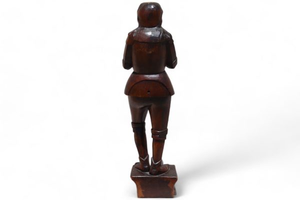 Antique Hand Carved Wooden Statue of a Knight - Image 4