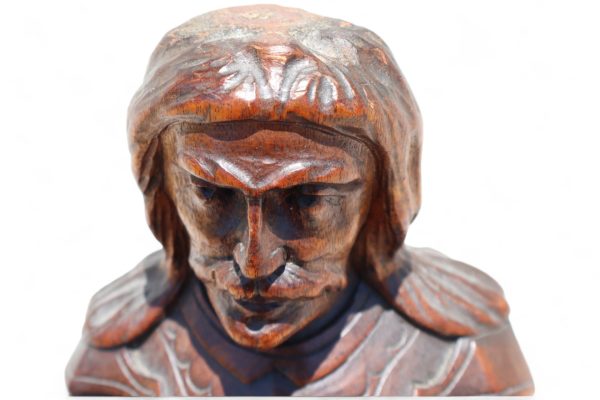 Antique Hand Carved Wooden Statue of a Knight - Image 8