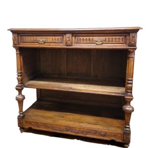 Antique Solid Oak Buffet Sideboard Circa 1880s