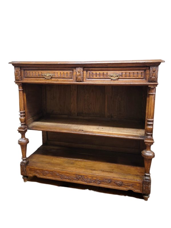 Antique Solid Oak Buffet Sideboard Circa 1880s