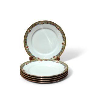 5 Vintage Limoges Luncheon Plates Designed by Emile Madesclaire