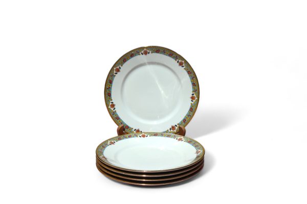 5 Vintage Limoges Luncheon Plates Designed by Emile Madesclaire