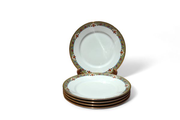 5 Vintage Limoges Luncheon Plates Designed by Emile Madesclaire - Image 2