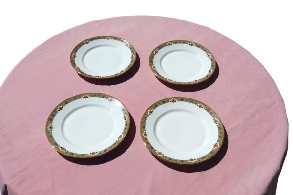 4 Vintage Limoges Dinner Plates Designed by Emile Madesclaire - Image 4