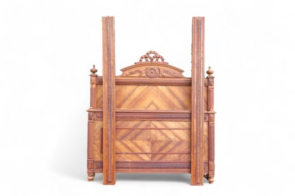 Antique French Oak Double Bed.