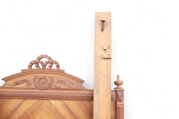 Antique French Oak Double Bed. - Image 5