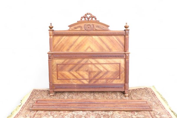 Antique French Oak Double Bed. - Image 4