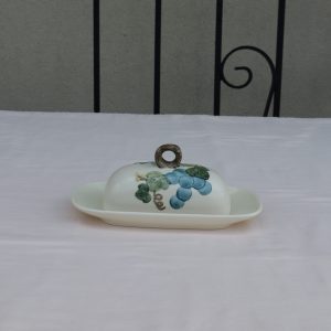 Sculpture Grape Butter Dish by Metlox.