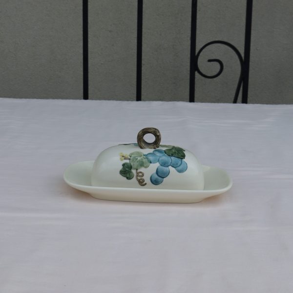 Sculpture Grape Butter Dish by Metlox.