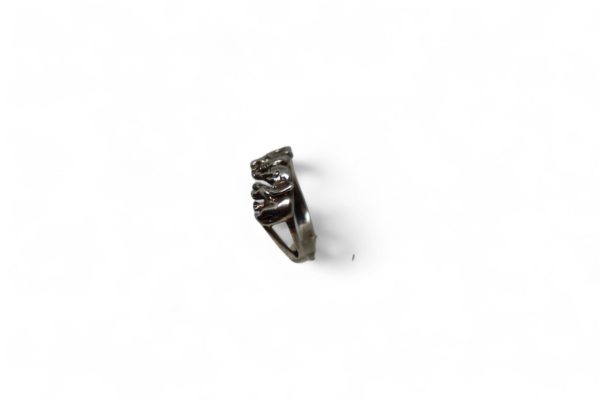Sterling Silver Ring of Two Elephants - Image 2