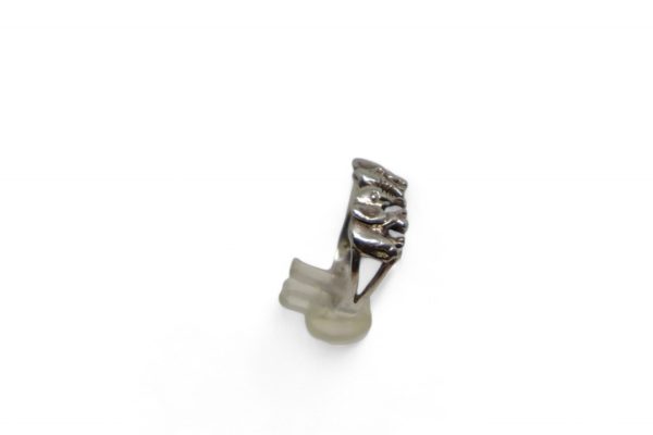Sterling Silver Ring of Two Elephants - Image 4