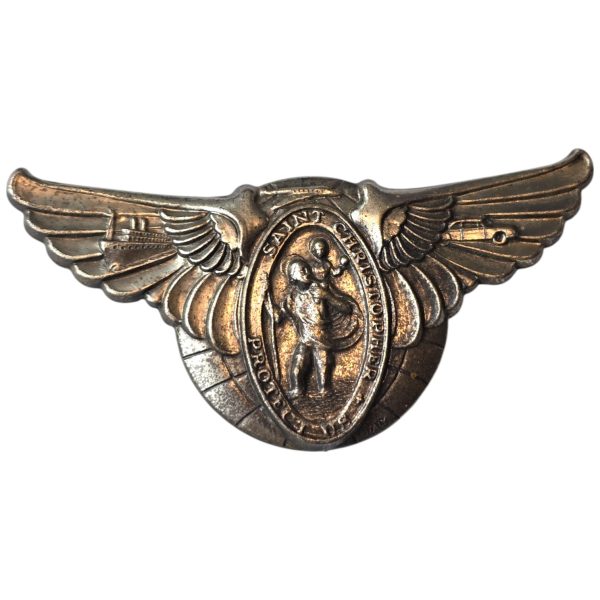 WW2 St. Christopher Zeppelin Visor Pin
